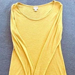 Mustard yellow, thin long sleeve shirt. Mossimo